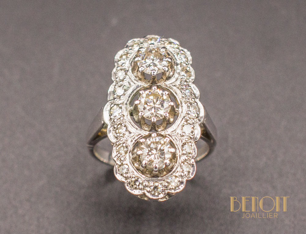 Bague Marquise Diamants - Image 2