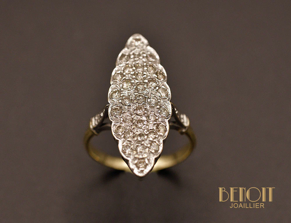Bague Marquise Diamants - Image 2