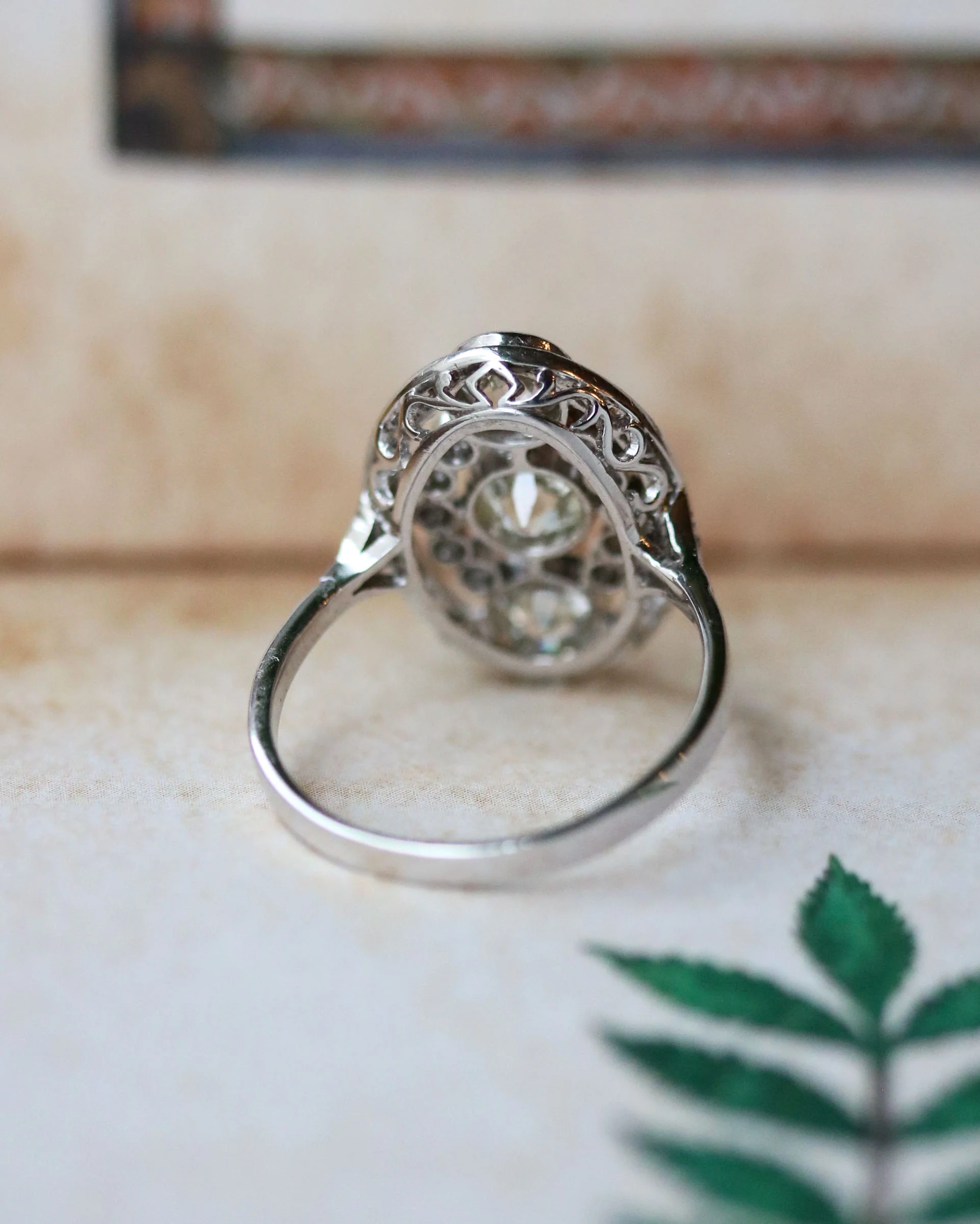 Bague Marquise Trilogie Diamants Or Blanc - Image 5