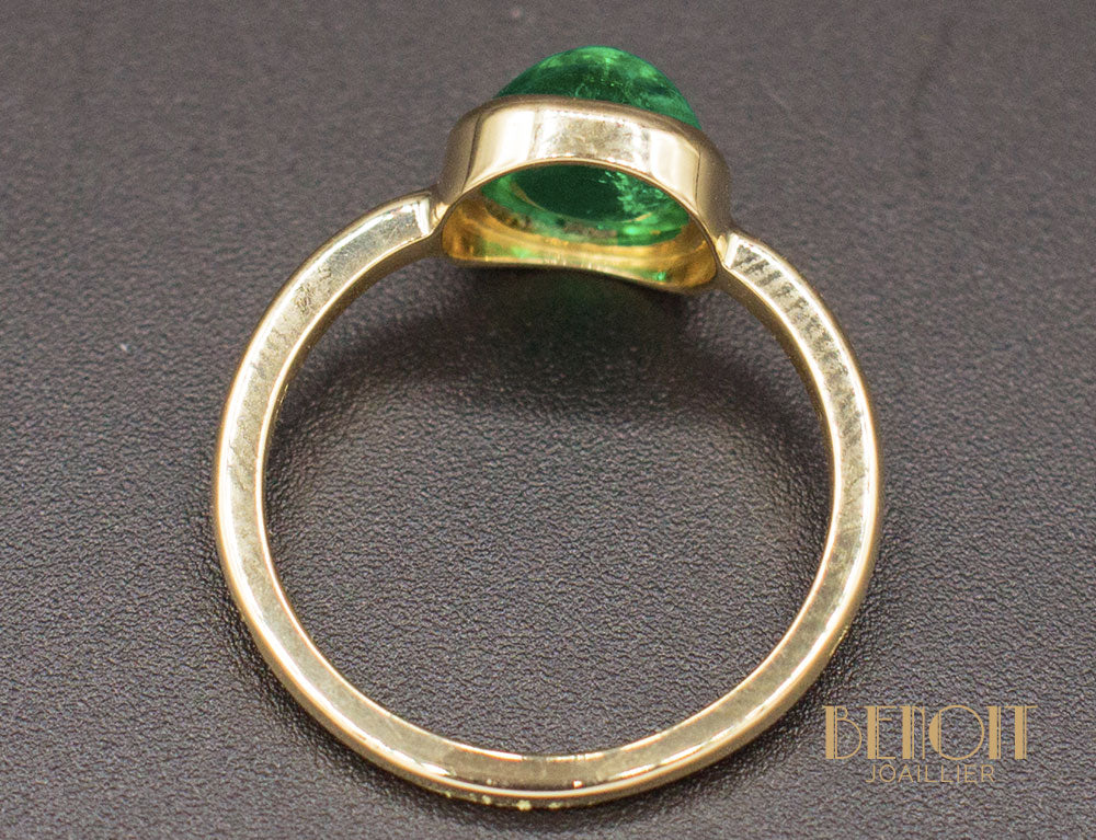 Bague Mellerio Cabochon Emeraude - Image 5