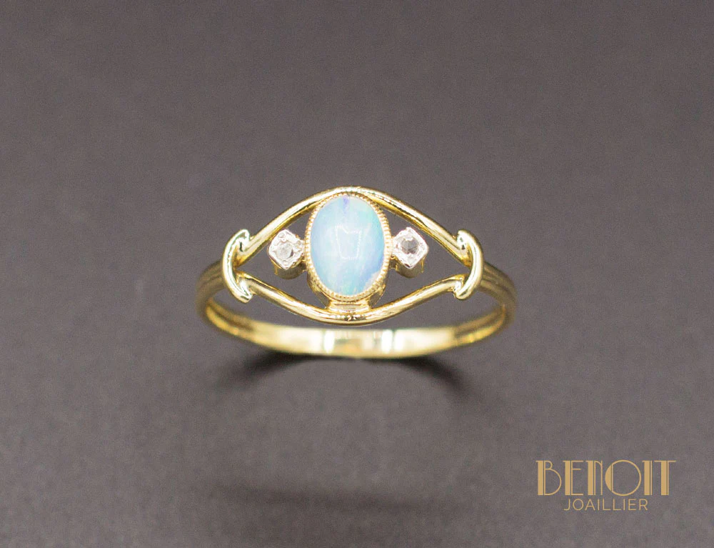 Bague Opale Diamants - Image 2