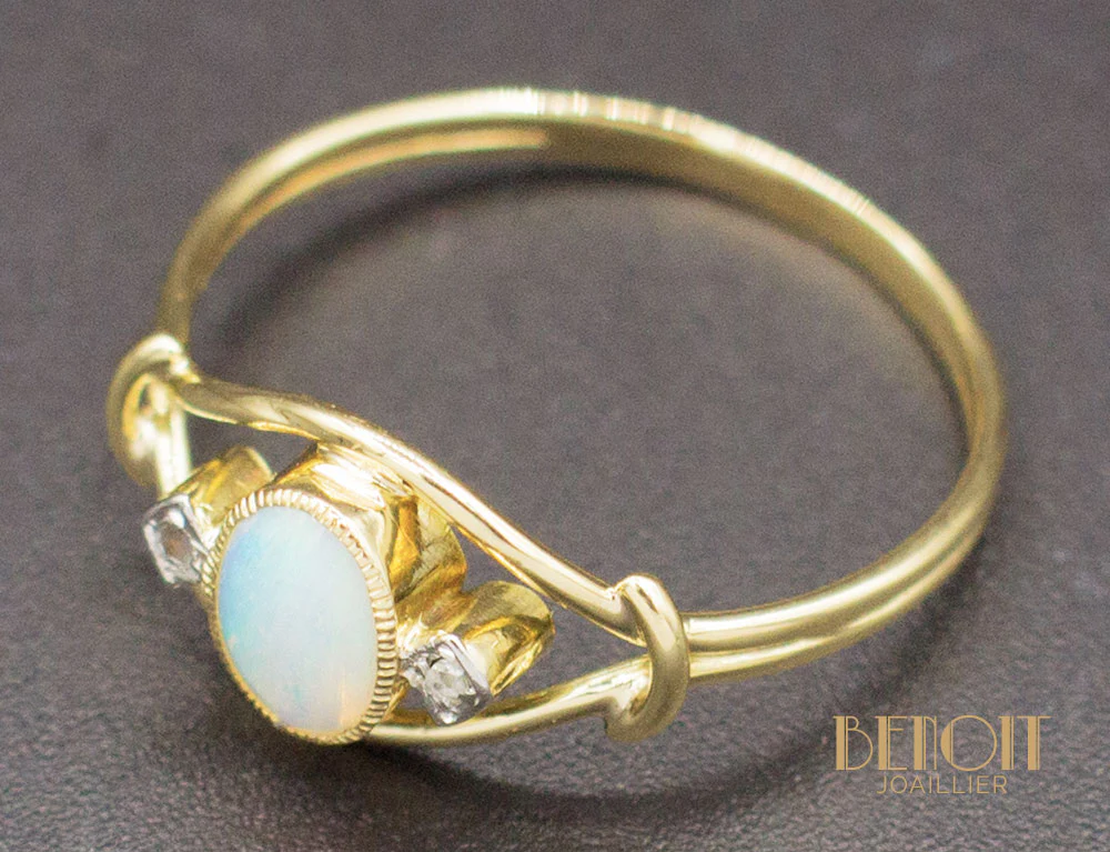Bague Opale Diamants - Image 3