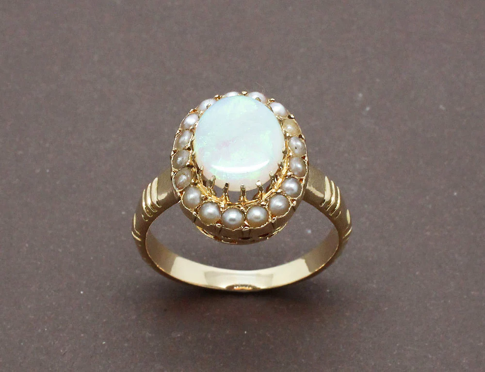 Bague Opale et Perles - Image 2