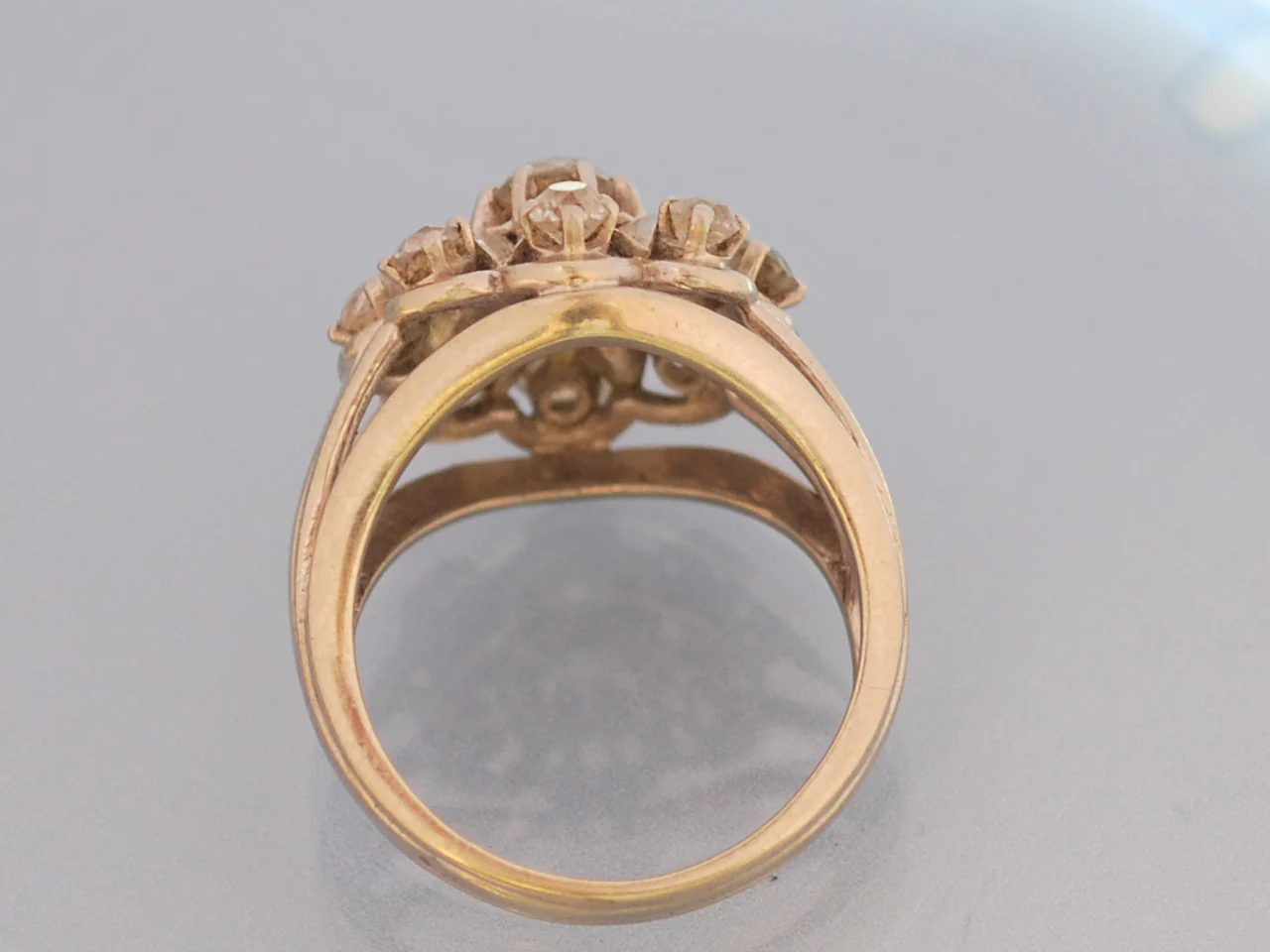 bague or blanc et diamant - Image 2