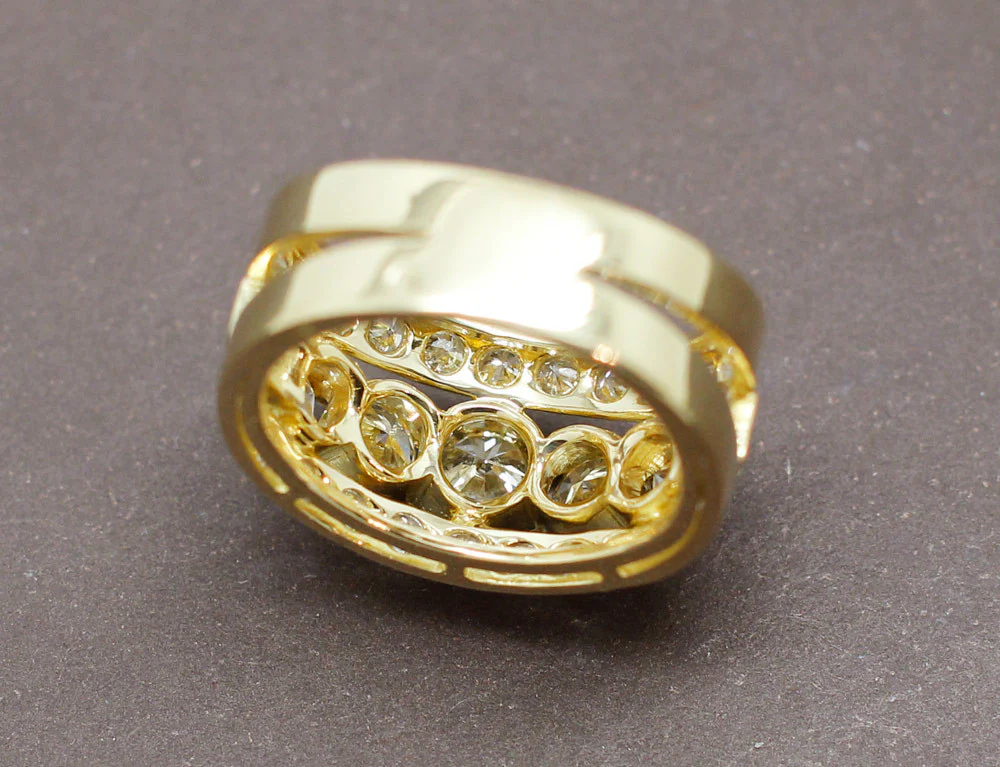 Bague Or Jaune et Diamants - Image 6