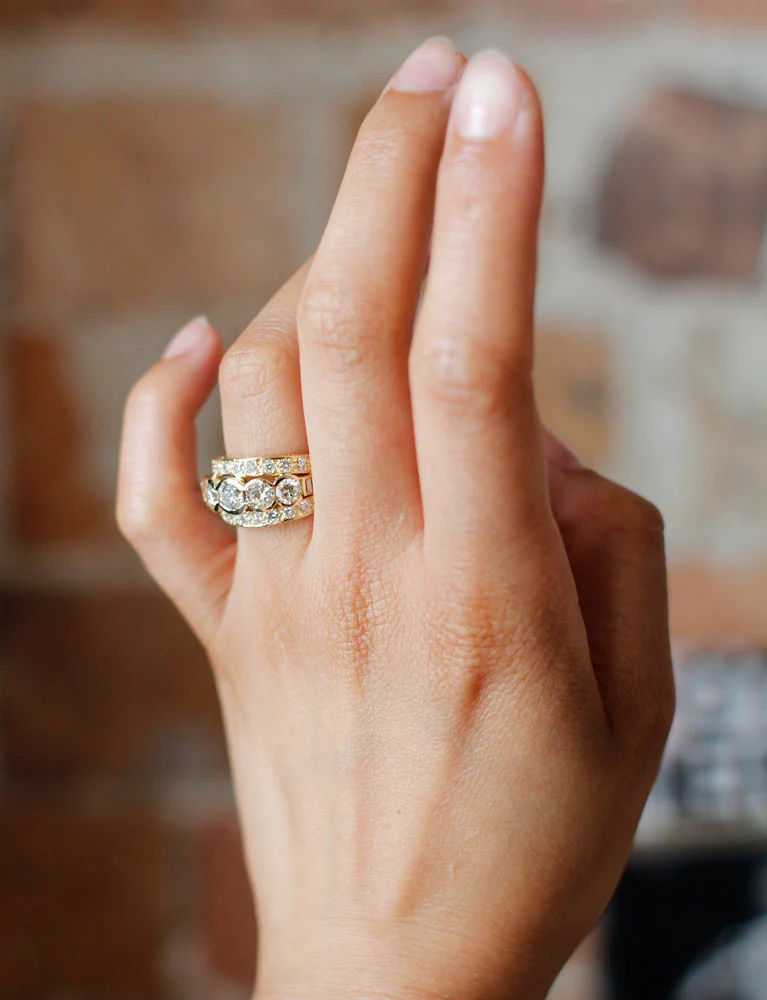 Bague Or Jaune et Diamants - Image 7