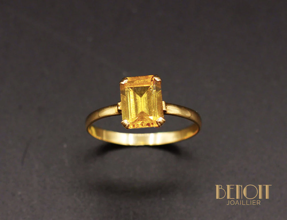 Bague Or Jaune Topaze - Image 2
