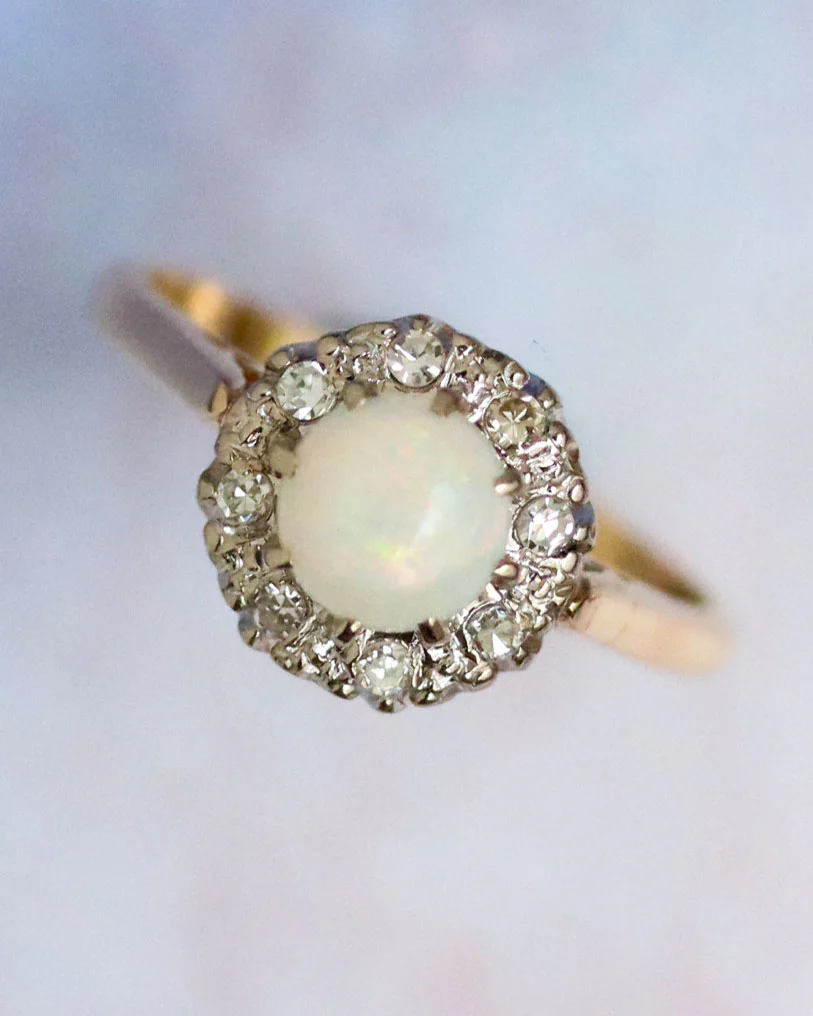 Bague Or Opale et Diamants - Image 2