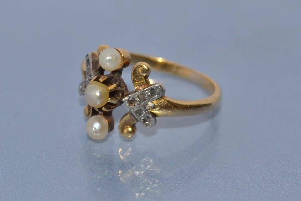 Bague perle 19éme siècle - Image 3