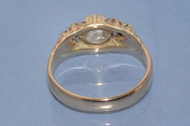 Bague Perle diamants et or jaune - Image 4