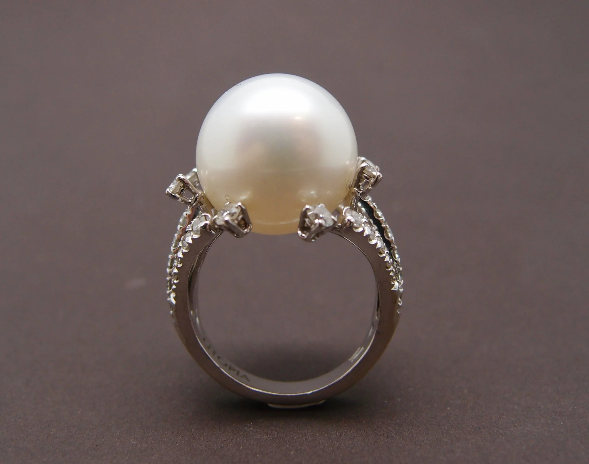 Bague Perle et diamants signée Utopia - Image 3