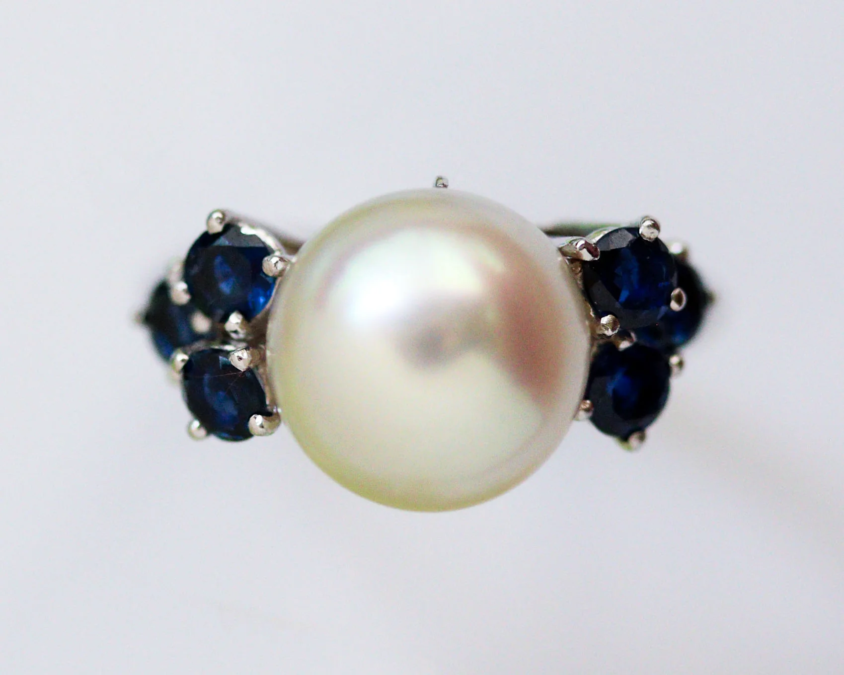 Bague Perle et Saphirs 1950 - Image 7