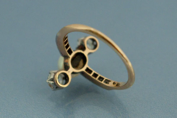 Bague Perle Fine et Diamants - Image 3