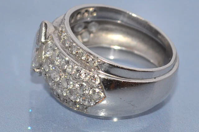 Bague platine et diamants princesse 1,5 ct - Image 3