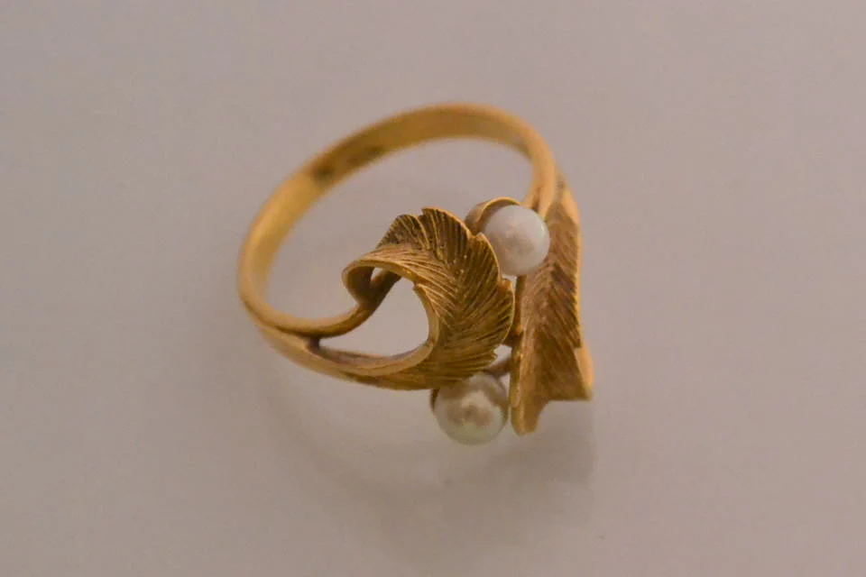 Bague Plumes Toi et Moi Perles