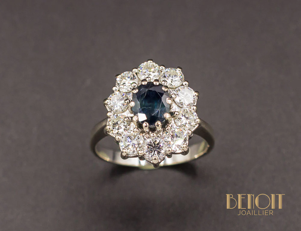 Bague Pompadour Saphir - Image 2