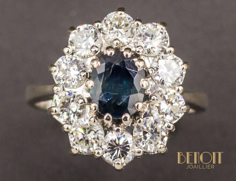 Bague Pompadour Saphir - Image 3