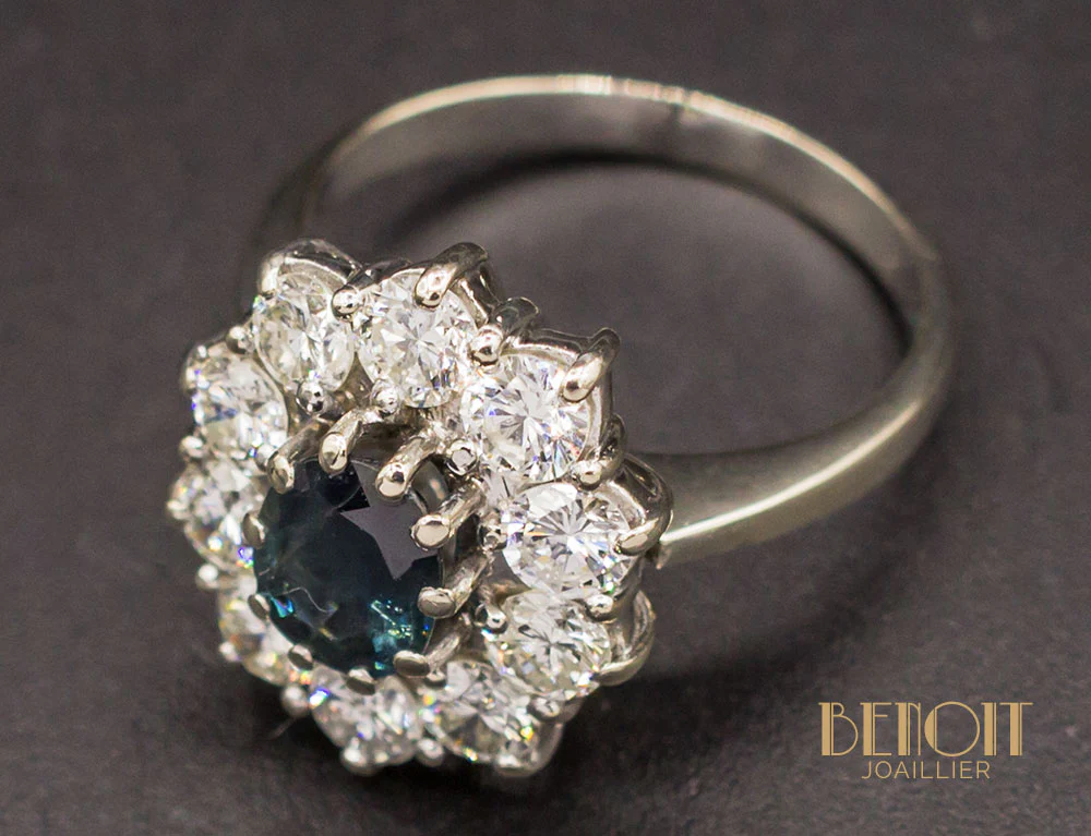 Bague Pompadour Saphir - Image 4