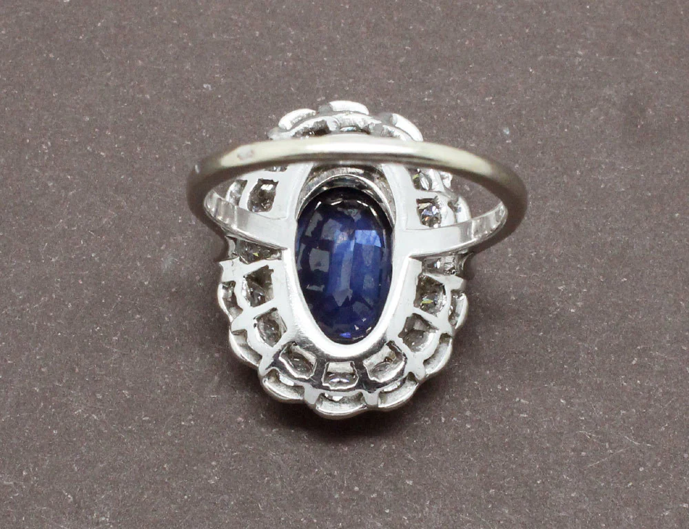 Bague Pompadour Saphir Diamants - Image 4
