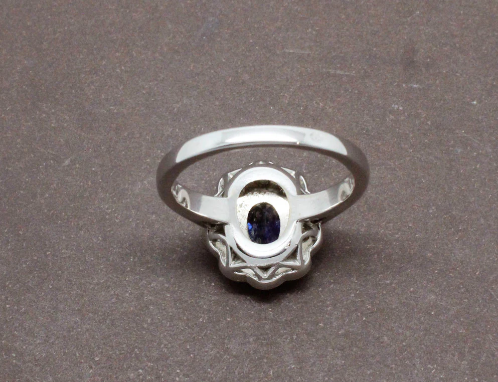Bague Pompadour Saphir Diamants - Image 7