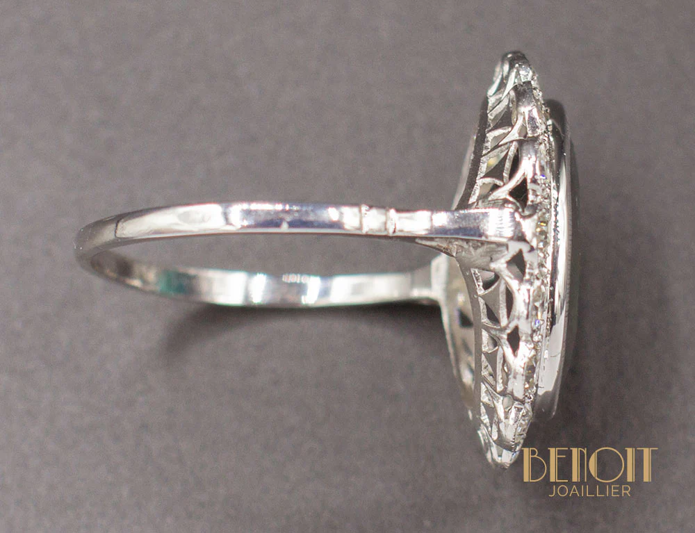 Bague Pompadour Saphir Diamants - Image 5