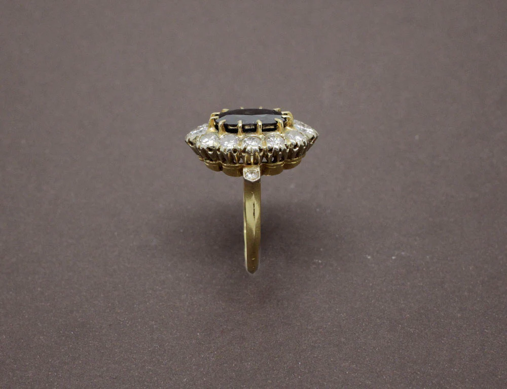 Bague Pompadour Saphir et Diamants - Image 3