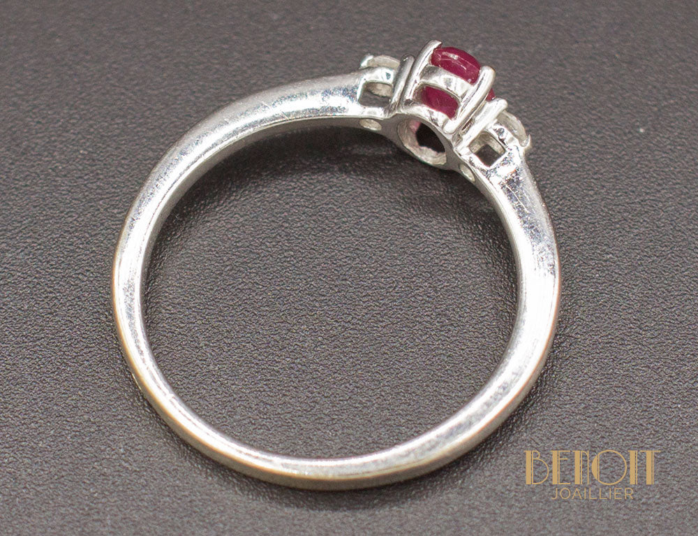 Bague Rubis Diamants - Image 4