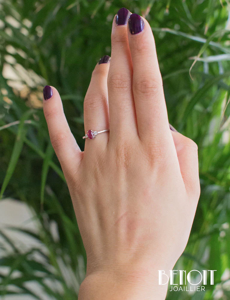 Bague Rubis Diamants - Image 5