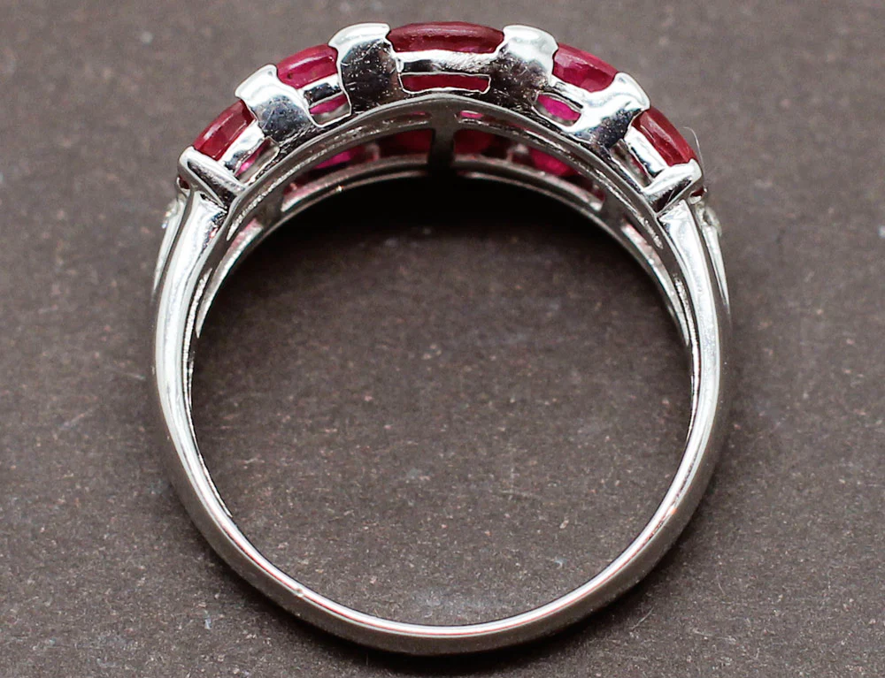 Bague Rubis Diamants - Image 5