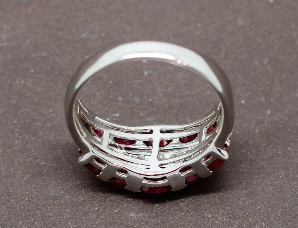 Bague Rubis Diamants - Image 6