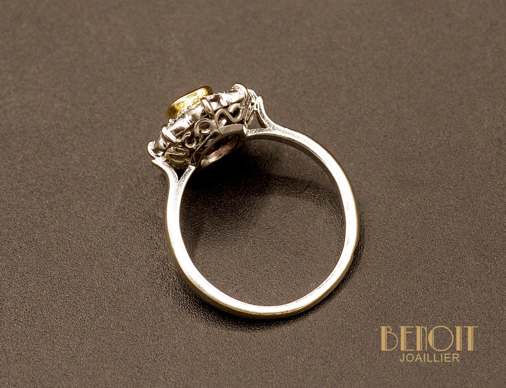 Bague Rubis Entourage Diamants - Image 4