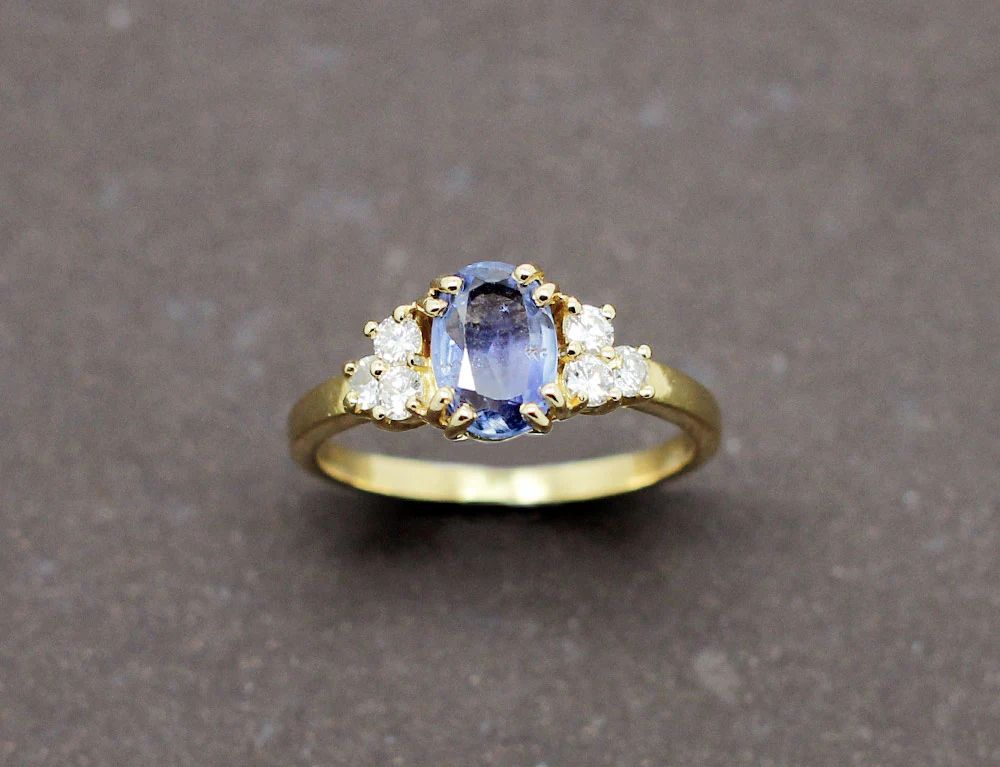 Bague Saphir Diamants - Image 2