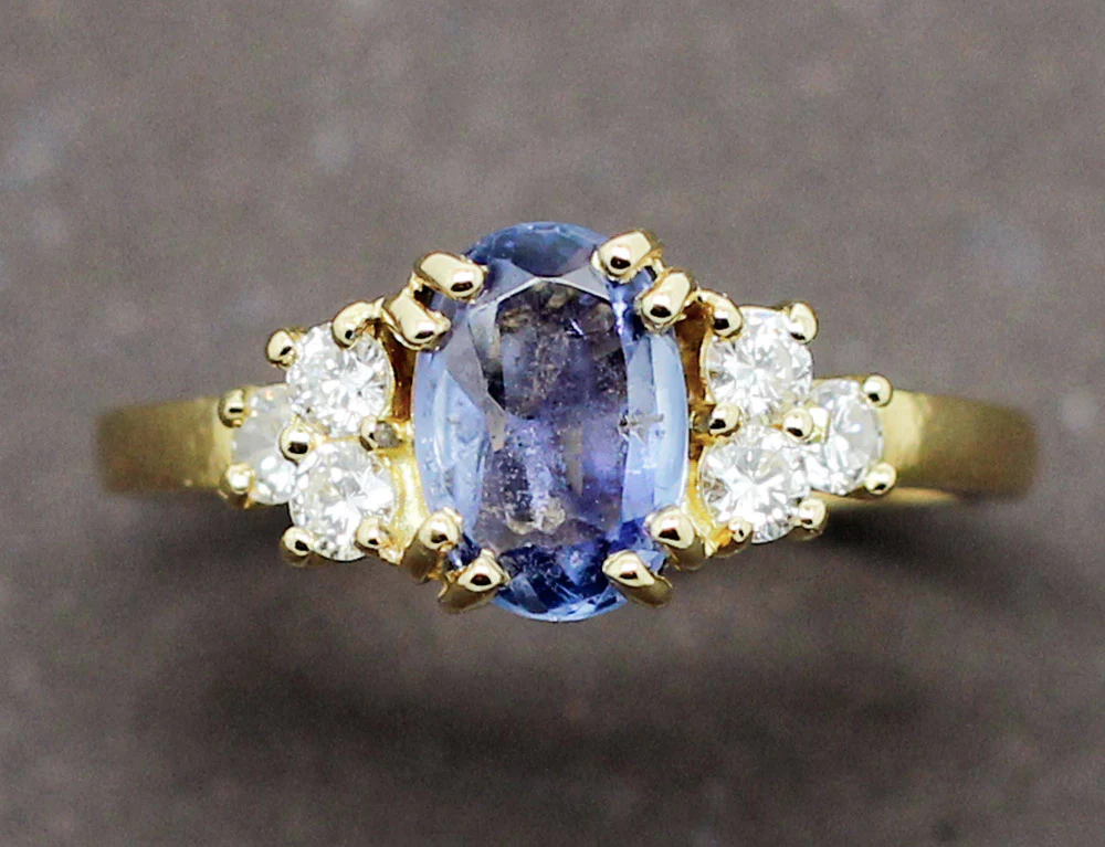 Bague Saphir Diamants - Image 3