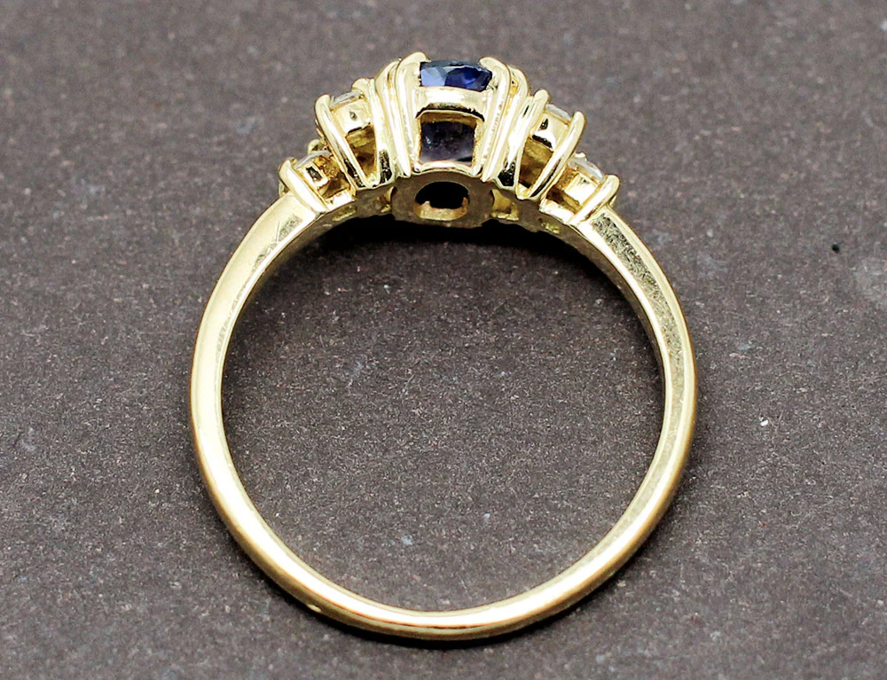 Bague Saphir Diamants - Image 5