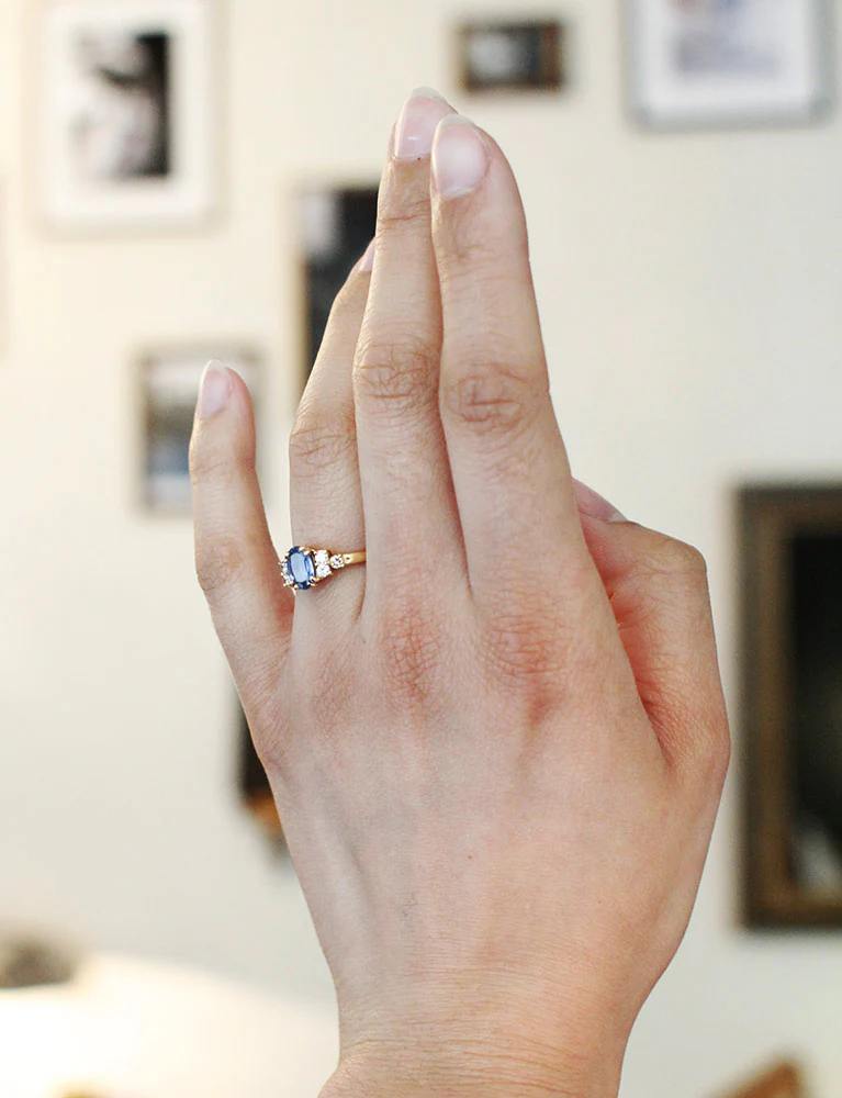Bague Saphir Diamants - Image 7