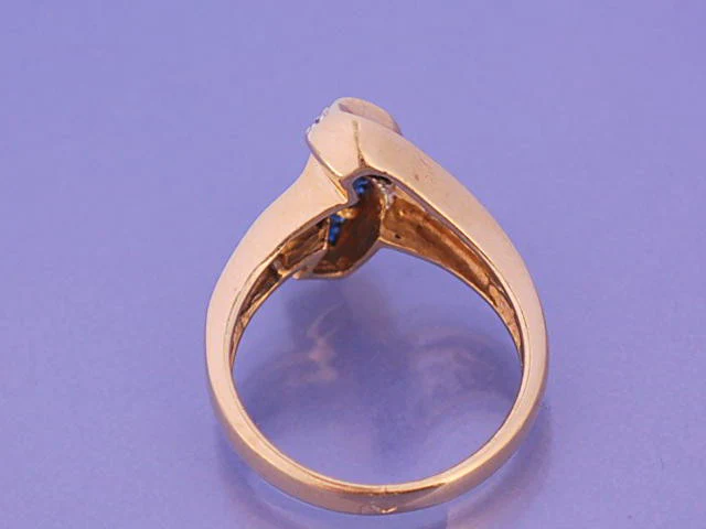 Bague saphir diamants 1950 - Image 3