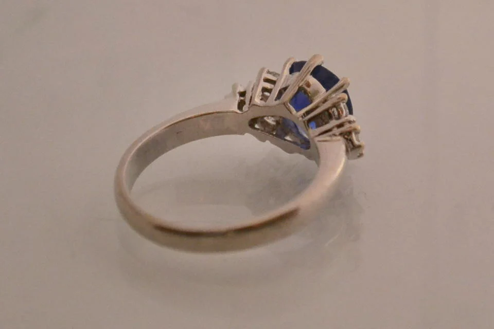 Bague Saphir Diamants - Image 2