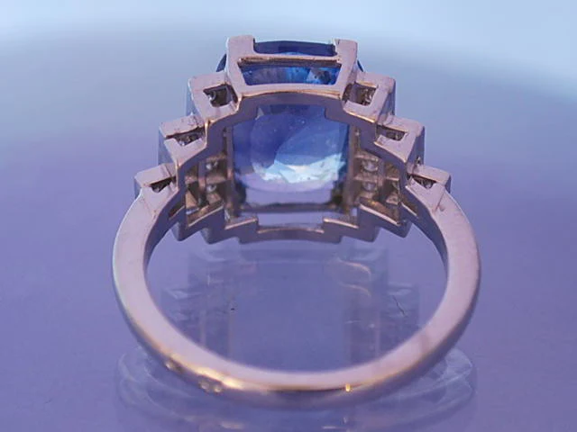 Bague Saphir diamants "Benoit joaillier" - Image 4