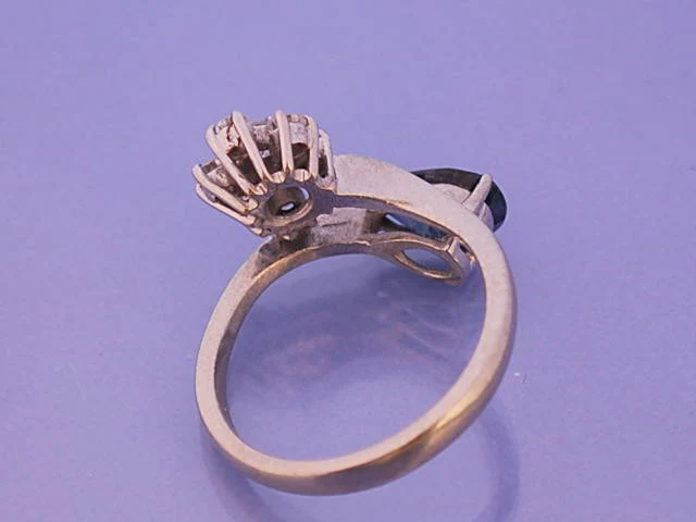 Bague saphir diamants et or 18 carat 1940 - Image 4
