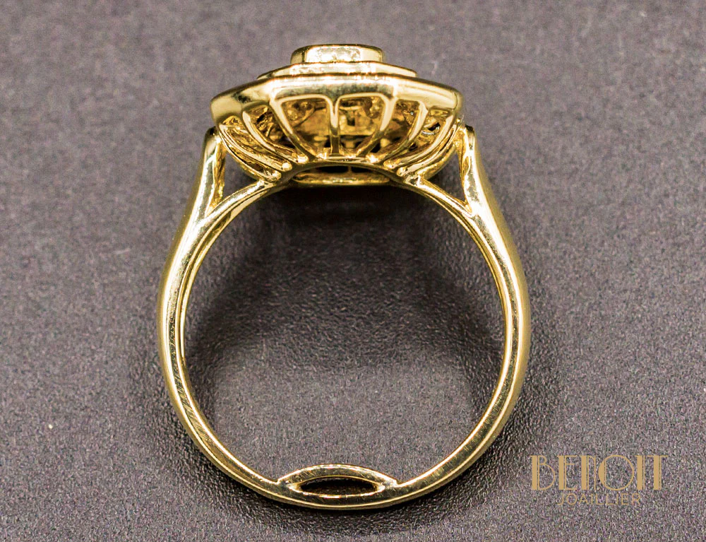 Bague Saphir Double Entourage - Image 5