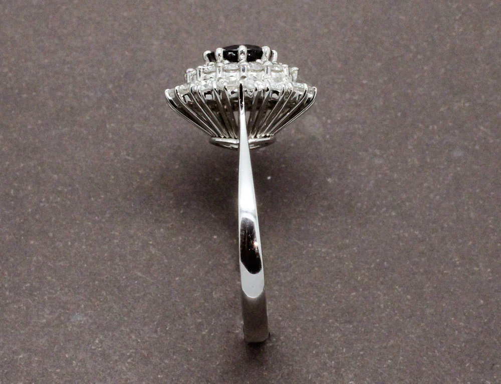Bague Saphir Double Entourage - Image 4