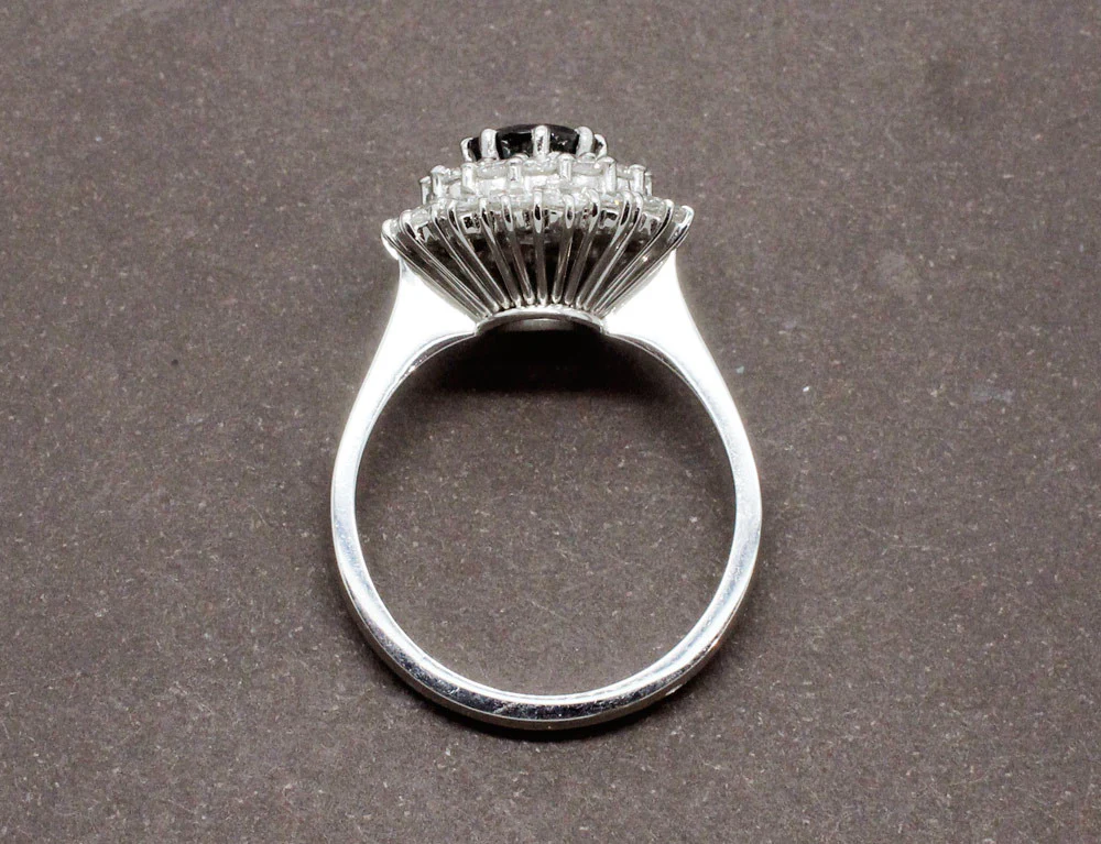 Bague Saphir Double Entourage - Image 5