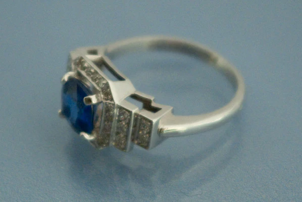 Bague Saphir et Diamants "Benoit Joaillier" - Image 2