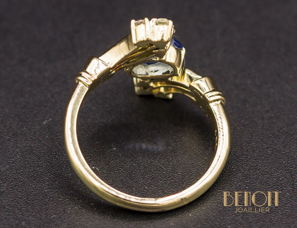 Bague Saphir Or Jaune - Image 6