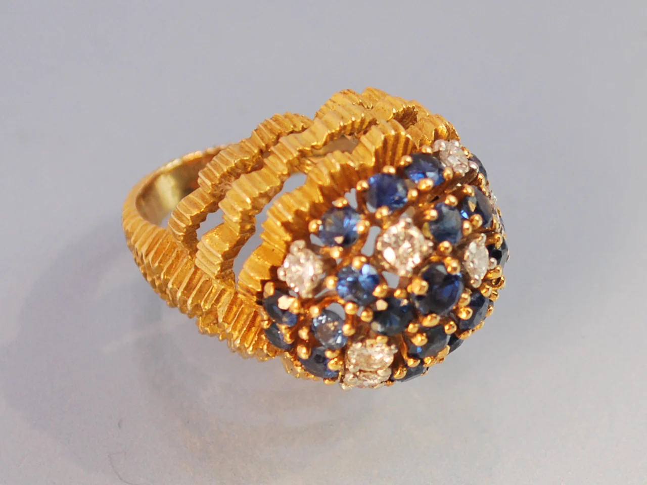 Bague saphirs et diamants 1950