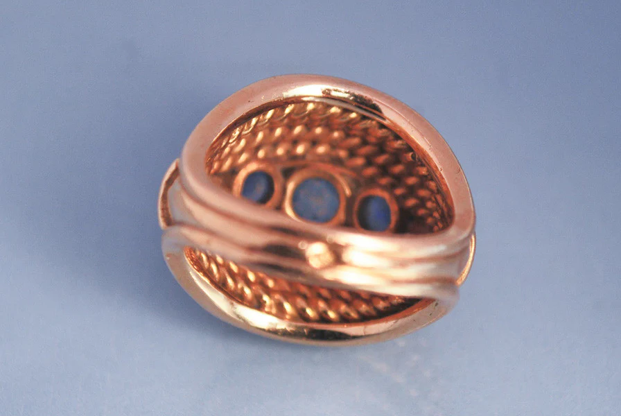 Bague Saphirs et Or Jaune - Image 2