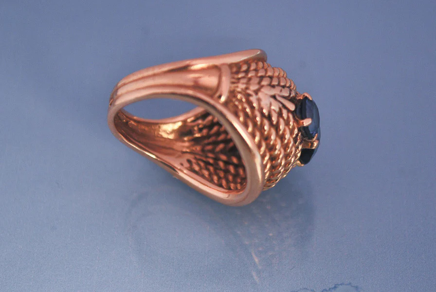 Bague Saphirs et Or Jaune - Image 4