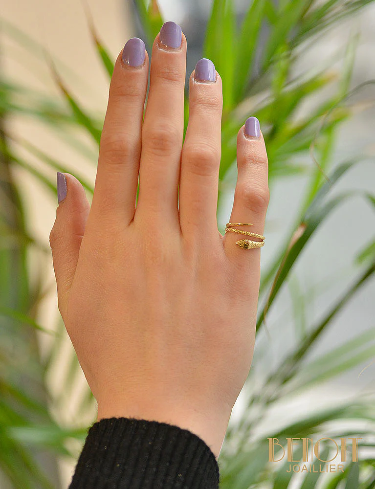 Bague Serpent Or jaune et diamants - Image 5