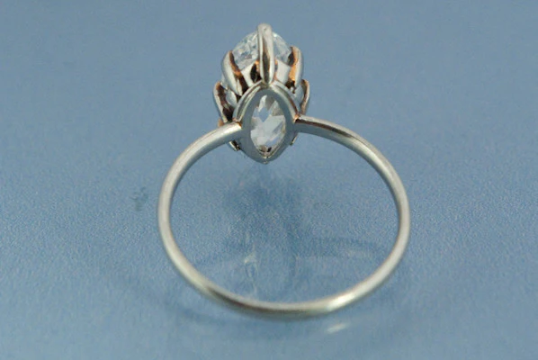 Bague solitaire Diamant Navette - Image 3
