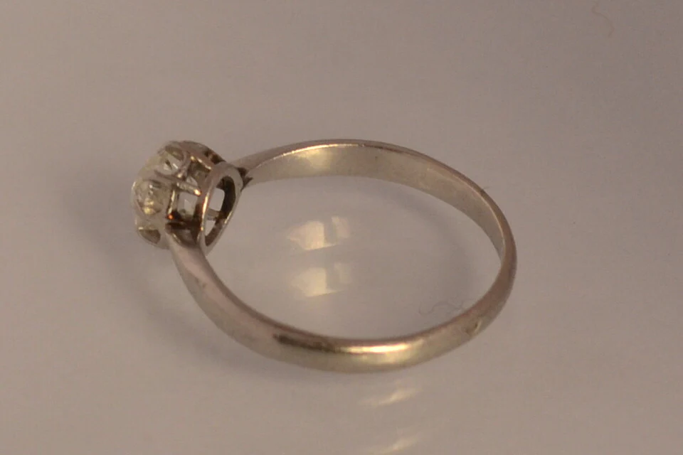Bague Solitaire Diamant taille ancienne 0,6 carat - Image 2